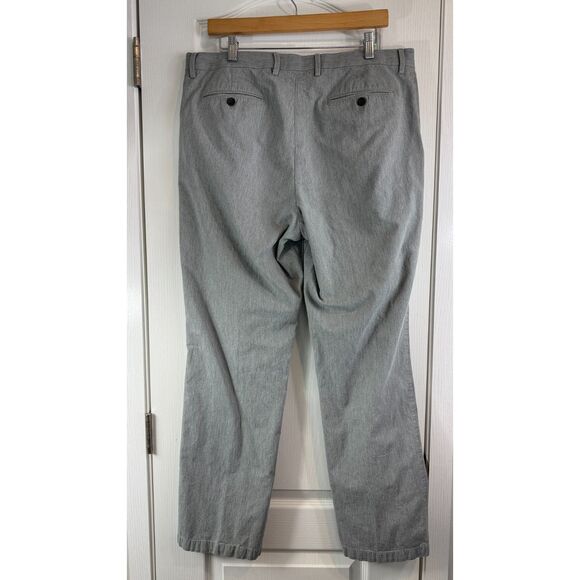 Banana Republic Men's Kentfield Pants Heather Grey Cotton Size 36 x 32 - Picture 2 of 12